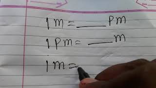 Pico meter pm to meter convert [upl. by Eimmelc995]