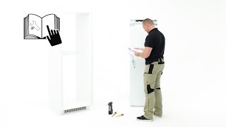 How to install your AEG door on door cabinet fridge [upl. by Aehc]