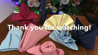 10 Basic Table Napkin Fold by Highestia G Caparas [upl. by Siraf510]