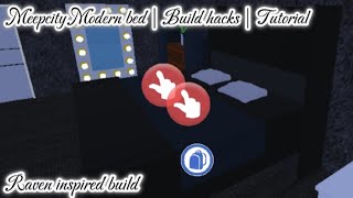 Meepcity Modern bed build  Tutorial  ReignAndDan  Roblox [upl. by Martelle]