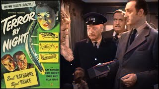 Terror by Night 1946 Colorized Full complete movie Color Basil Rathbone and Nigel Bruce [upl. by Vilma]