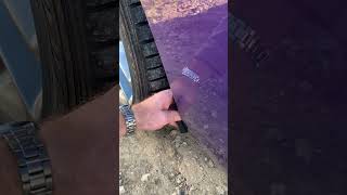 11 second Challenger GT rock guard removal Challenger 1fastguard plum crazy purple paint auto [upl. by Aratal]