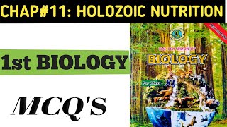 XI Biology mcqs Chapter 11 holozoic nutrition class 11 mcqsholozoic nutrition mcqs [upl. by Ayisan]