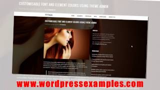 Titan Wordpress Theme  Photography Wordpress Theme Titan [upl. by Naahs113]