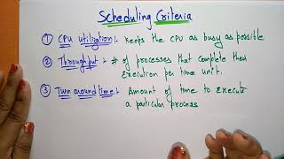 Scheduling Criteria  OS  Lec48  Bhanu Priya [upl. by Tibbetts]