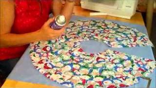 Christmas tree skirt tutorial by Debbie Shore [upl. by Jennica295]