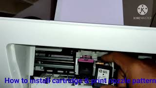 Hp deskjet 2130 cartridge installation amp test print [upl. by Wj]