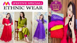 Myntra Diwali Sale Haul👗Myntra Festive Special GownKurtiKurta Sets Haul👗Festive Wear Haul [upl. by Beuthel718]