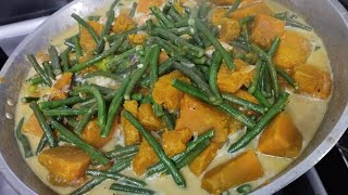 Ginataang kalabasa at sitaw na may hipon Filipino Food Recipe [upl. by Danyette]