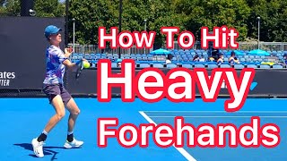 How To Hit Heavy Topspin Forehands Jannik Sinner Technique Explained [upl. by Imogene]