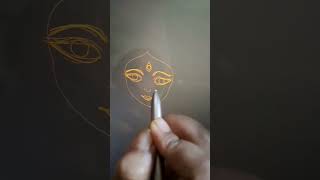 Easy drawing beginners Maa durga durgama 1m navaratri 2024 1m art 2m drawing painting 100 [upl. by Walls]