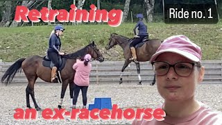 First ride on exracehorse  retraining an OTTB [upl. by Ylsel]