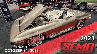 SEMA show 2023 Highlights  Amazing Cars And Trucks  Las Vegas Day 1 [upl. by Erasme]