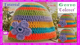 Cómo Tejer Gorro Tapestry a Crochet  Ganchillo quotColoresquot Tutorial por Maricita Colours [upl. by Riggs791]