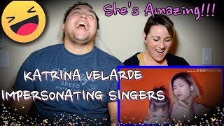 Katrina Velarde impersonating singers 3BurnCOUPLES REACTION [upl. by Illyes]