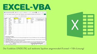 317 Die Funktion EINDEUTIG auf mehrere Spalten angewendet Formel  VBALösung [upl. by Romilda]