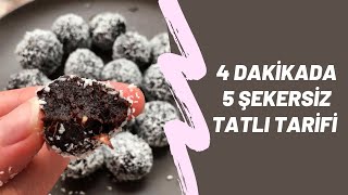 4 Dakikada Hazırlayabileceğiniz 5 Şekersiz Tatlı [upl. by Sela296]