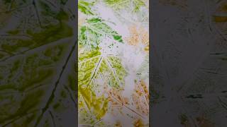 Leaf printing youtubeshorts diy youtube craft vibgyorpalette [upl. by Soni]