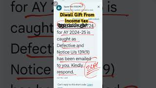 DIWALI GIFT FROM INCOME TAX DEPARTMENT incometax notice [upl. by Eric]