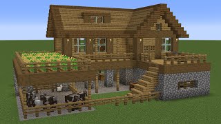 Minecraft  How to build an Country Survival House [upl. by Asiluy]