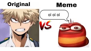 Oi oi oi red larva meme vs original [upl. by Melloney]