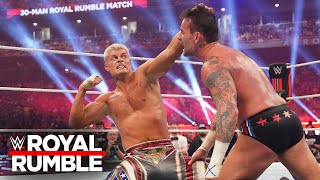 Cody Rhodes outlasts everyone to win Mens Royal Rumble Match Royal Rumble 2024 highlights [upl. by Kingdon]