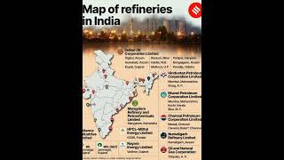 Refineries Of India refinerias map upsc [upl. by Arrait]