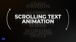 Create 3D scrolling text animation in After Effects [upl. by Bern]