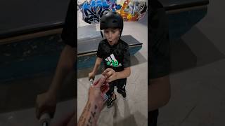 i changed his life😢 funny skatepark skate scooter comedy fun fail pain spanner [upl. by Ahsilaf]