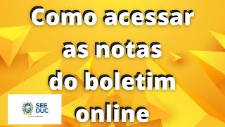 Como acessar o Boletim Online [upl. by Juditha]