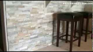 Wall Stone Installation Lowes Desert Quartz Ledgestone [upl. by Oriane]