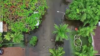 Drone footage shows flooding in Florida impacted residents clean up [upl. by Deery]