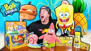 ABRINDO BRINQUEDOS E PRODUTOS DO BOB ESPONJA ORIGINAIS DA LOJA SIRI CASCUDO [upl. by Rosene67]