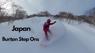 Riding Burton Step Ons In Japan Powder [upl. by Mellar]