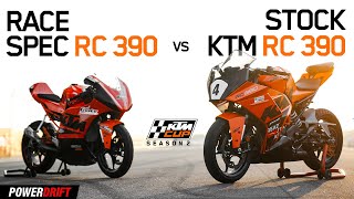 Can the stock KTM RC 390 beat a racespec RC 390 ftEmmanuel Jebraj  KTM Cup Season 2  PowerDrift [upl. by Larner]