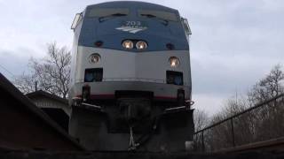 Amtrak P030 runs over my camera [upl. by Muryh301]