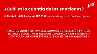 TAX Movies Registro horario y horas extra de los trabajadors Se intensifican las inspecciones [upl. by Cock]