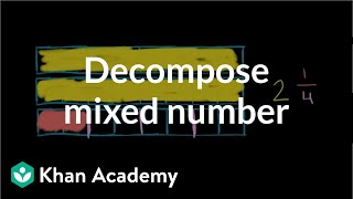 Decomposing a mixed number  Fractions  PreAlgebra  Khan Academy [upl. by Olra]