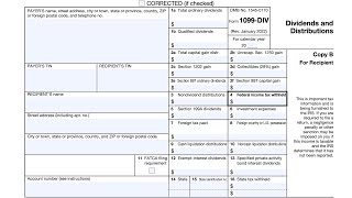 IRS Form 1099DIV walkthrough Dividends and Distributions [upl. by Ahseral]