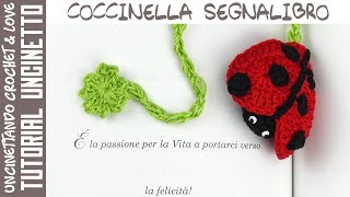 Tutorial Coccinella Segnalibro o Portachiavi ad Uncinetto [upl. by Acnoib]