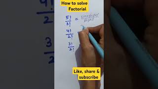 How to solve Factorial ✌️😜💯mathstricks maths mathematicsshortsfeedshorts trending viralvideo [upl. by Notreb151]