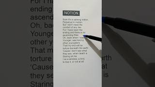 Notion lyrics song by the Rare Occasions notion therareoccasion lyrics [upl. by Geof]