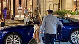 MONACO LUXURIOUS SUPERCAR LADY NIGHTLIFE p2 monaco billionaires supercars carspotting [upl. by Dnomed658]