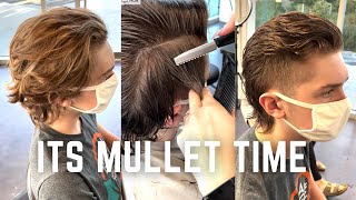 How to Cut a Mullet  mens haircutting tutorial unisex hair before and after [upl. by Wootan198]