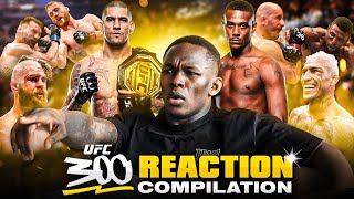 Israel Adesanyas BEST Reactions To UFC 300 Fighters [upl. by Forkey]