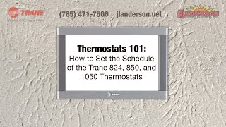 Programming your Trane 824 850 and 1050 Thermostat [upl. by Ahsilahk]