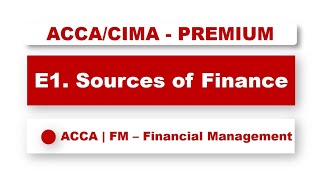 ACCA F9  Sources of finance  financeskul [upl. by Materi82]