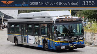 HD TransLink 2006 NFI C40LFR 3356 route 110 Ride Video [upl. by Teodoor]