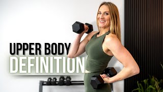 BUILD DEFINITION  30min Upper Body SUPERSET Workout [upl. by Norreht]