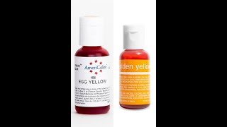 FOOD COLOUR WARS egg yellow amp golden yellow americolor chefmaster [upl. by Hirasuna893]